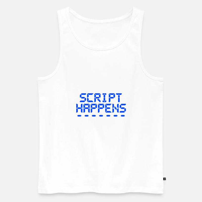 Computer Programming Script Happens Programmer - Men's Premium Organic Tank Top - white