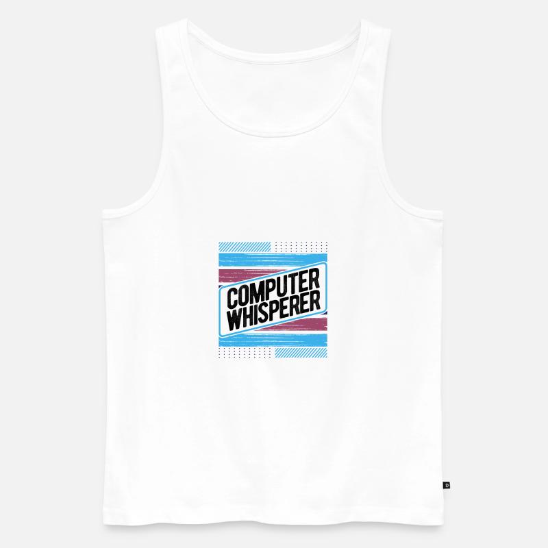 Computerflüsterer Geschenkcomputer Geschenkcomputer - Männer Premium Bio Tank Top - Weiß