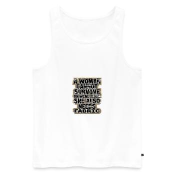 Quilter-Geschenke Frau kann Wein nicht alleine überleben - Männer Premium Bio Tank Top - Weiß - Vorne - Michal (187cm)
