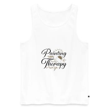 Maler Geschenke Malen ist mein Therapiegeschenk für einen - Männer Premium Bio Tank Top - Weiß - Vorne - Michal (187cm)
