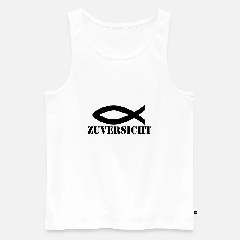 Zuversicht - Männer Premium Bio Tank Top - Weiß