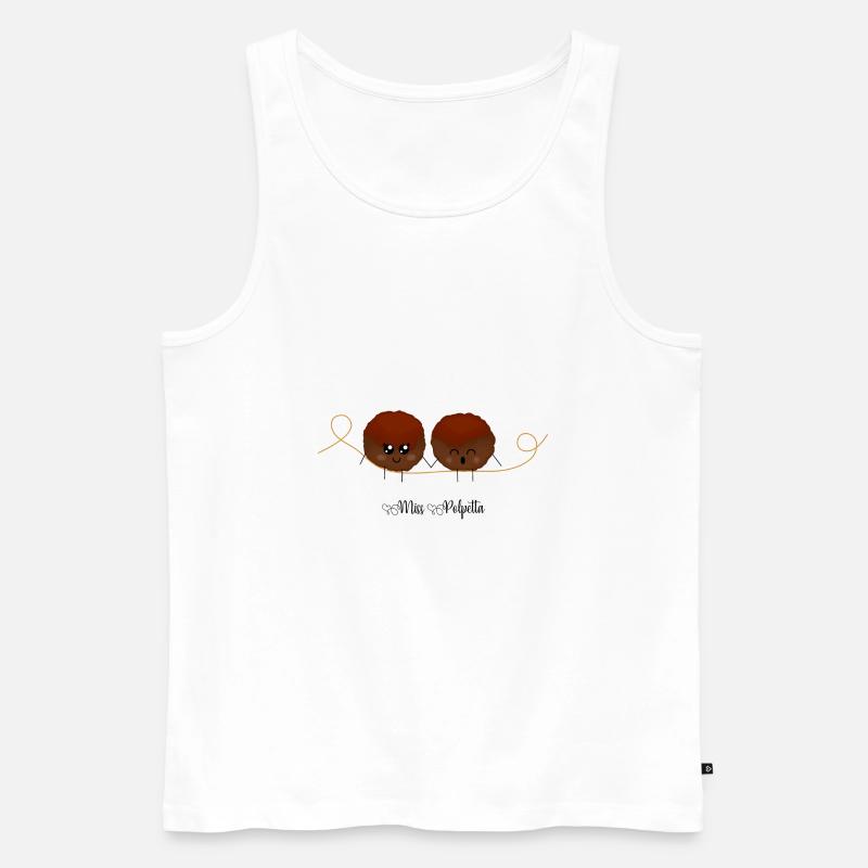 Fleischklößchen - Männer Premium Bio Tank Top - Weiß