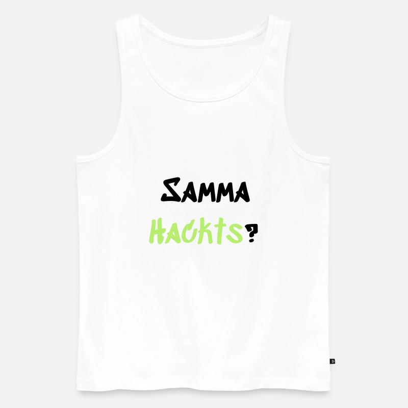 Samma Hackts - Männer Premium Bio Tank Top - Weiß