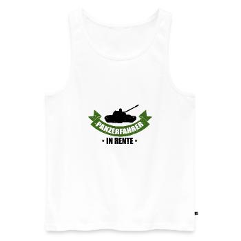 schnarche nicht Leopard Panzerfahrer Panzer - Männer Premium Bio Tank Top - Weiß - Vorne - Michal (187cm)
