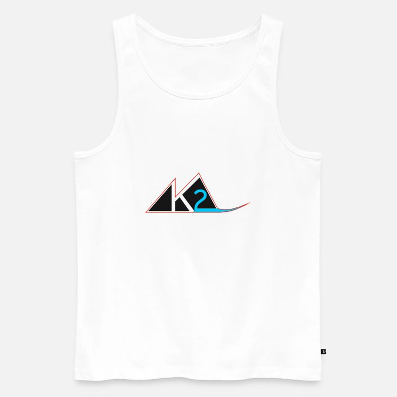 Berg K2 - Männer Premium Bio Tank Top - Weiß