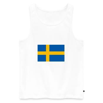 Sweden Flag - Men's Premium Organic Tank Top - white - Front - Michal (187cm)