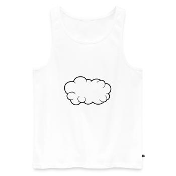 Speech Bubble Cloud Design - Men's Premium Organic Tank Top - white - Front - AI Model Male 178 light (178cm)