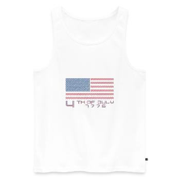 Independence of 4 July - Men's Premium Organic Tank Top - white - Front - AI Model Male 178 light (178cm)