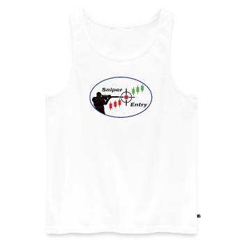Spniper Entry - Männer Premium Bio Tank Top - Weiß - Vorne - Michal (187cm)