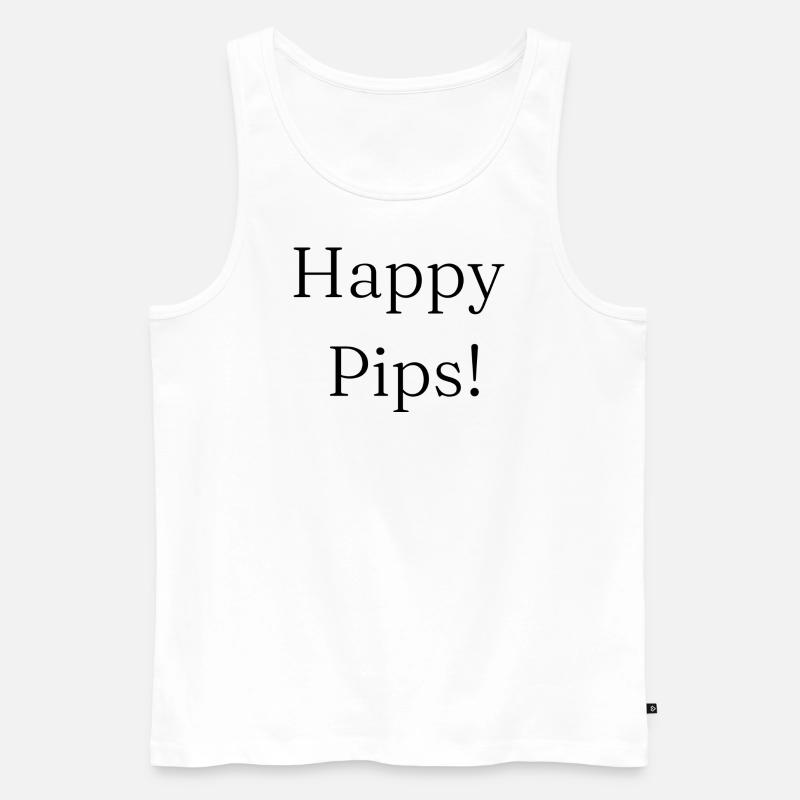 Happy Pips - Männer Premium Bio Tank Top - Weiß