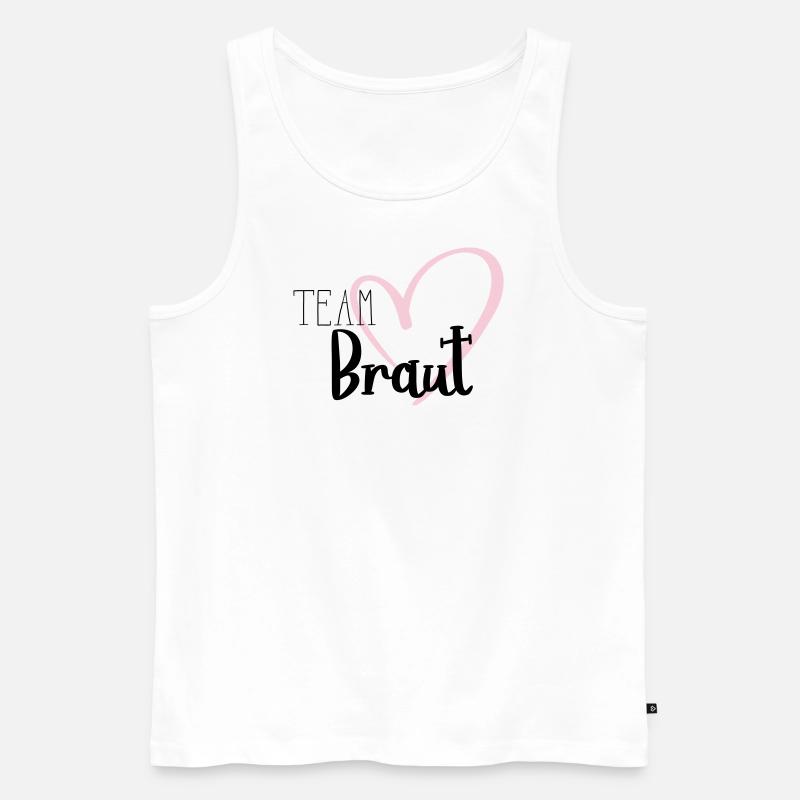 Team Braut - Männer Premium Bio Tank Top - Weiß