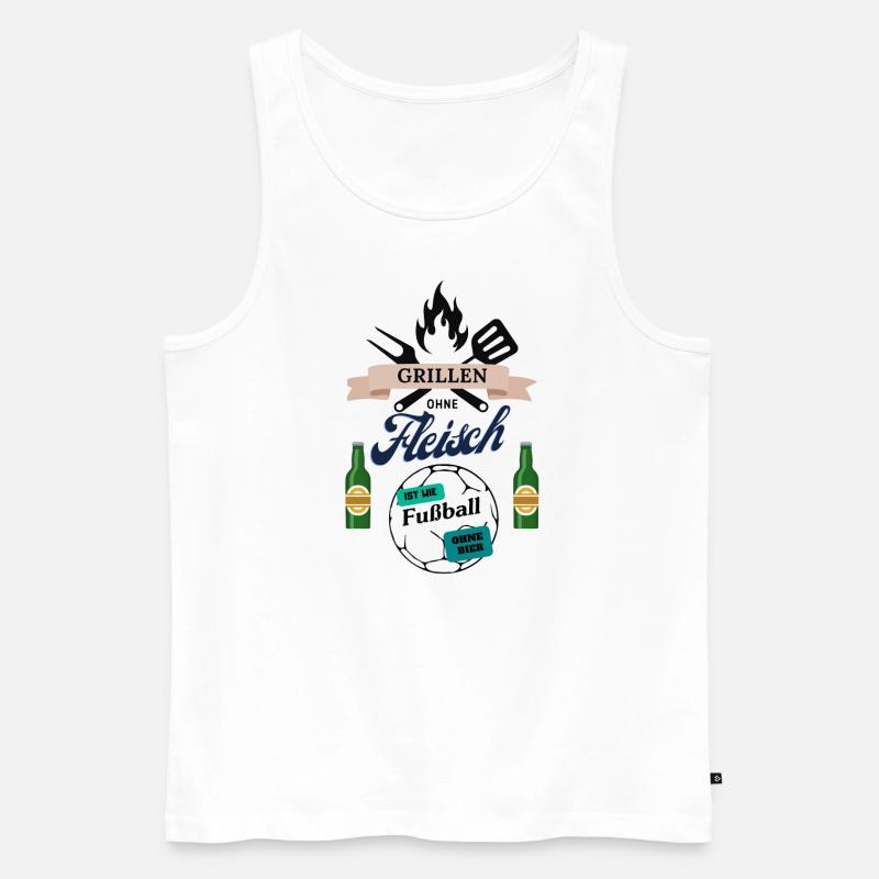 GRILLEN OHNE FLEISCH - Männer Premium Bio Tank Top - Weiß