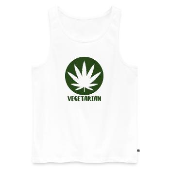 Immer gut drauf - Männer Premium Bio Tank Top - Weiß - Vorne - Michal (187cm)