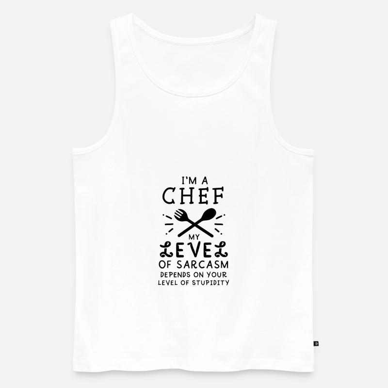 Küche Koch Spruch Geschenk - Männer Premium Bio Tank Top - Weiß