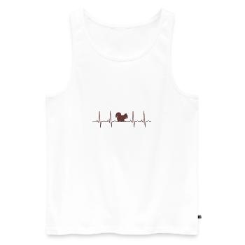 Squirrel Heartbeat - Men's Premium Organic Tank Top - white - Front - Michal (187cm)