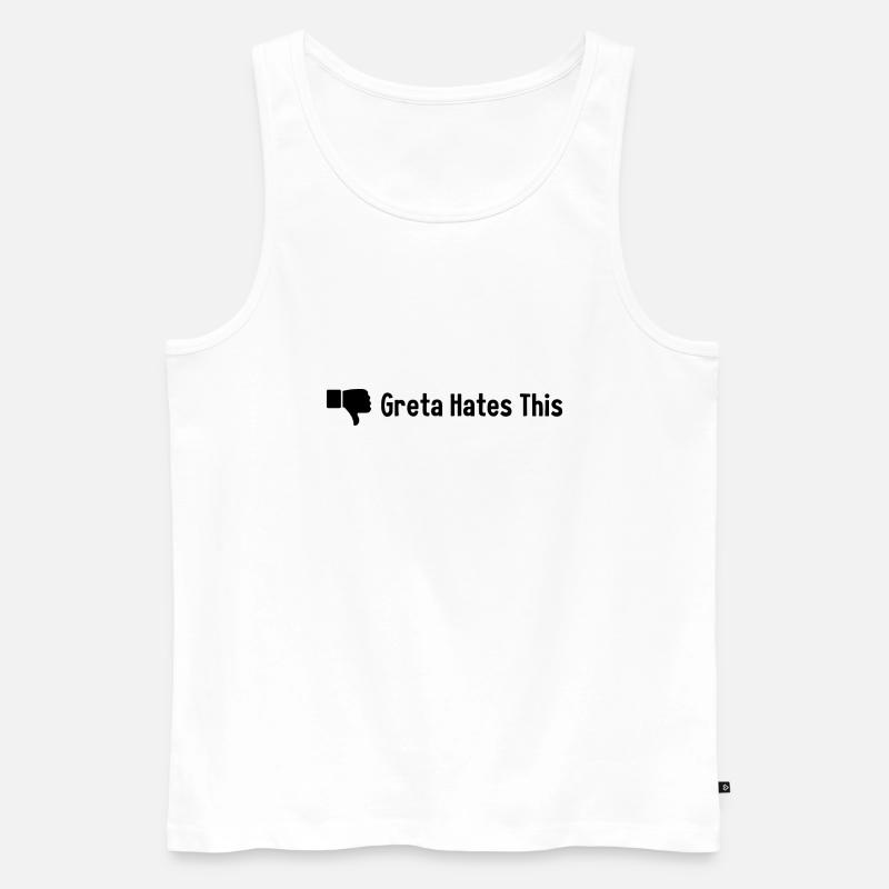 Greta hasst das - Männer Premium Bio Tank Top - Weiß