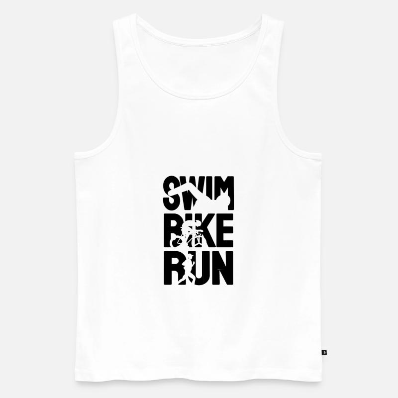 Triathlon Triathlet - Männer Premium Bio Tank Top - Weiß