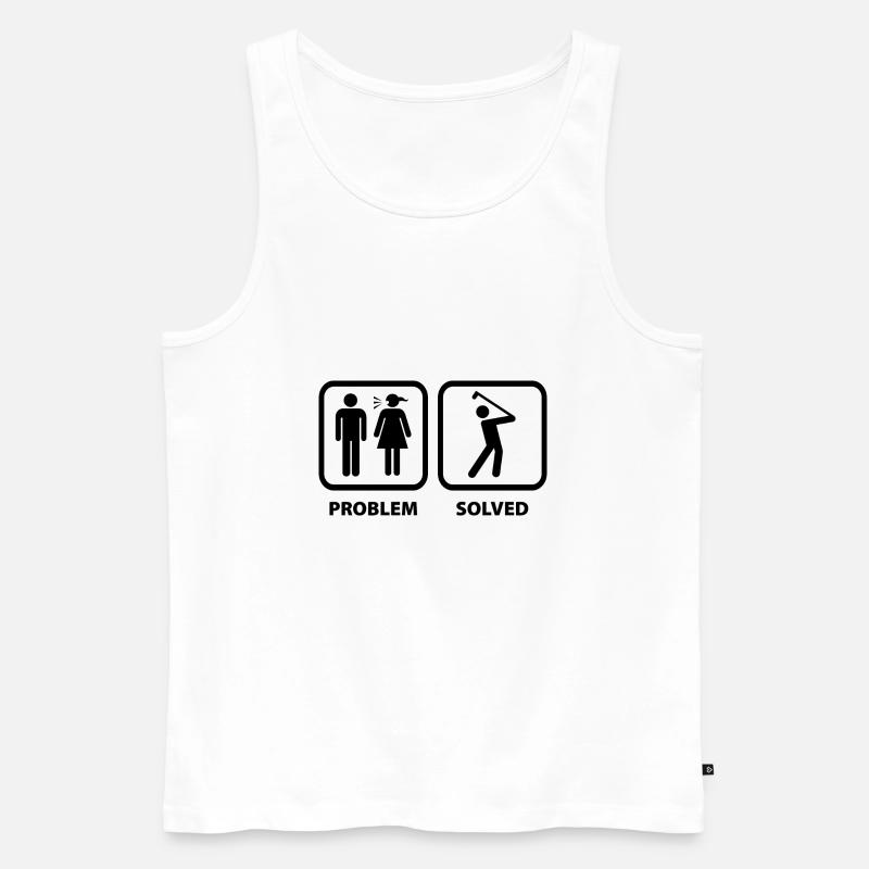 Problem gelöst Golf - Männer Premium Bio Tank Top - Weiß
