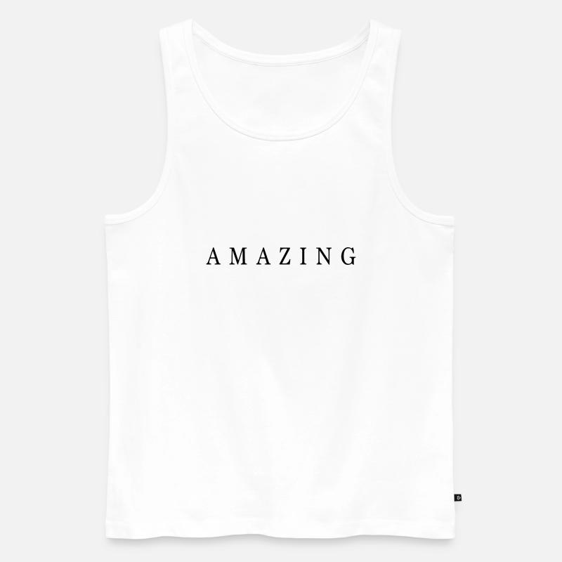 verblüffend - Männer Premium Bio Tank Top - Weiß