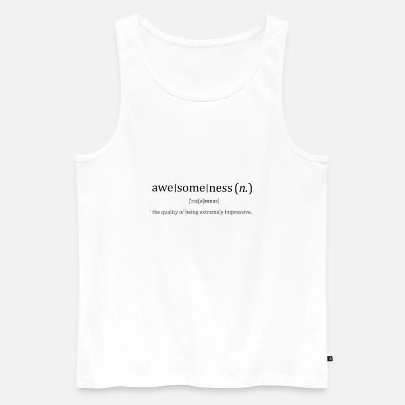 Awesome Dictionary - Männer Premium Bio Tank Top - Weiß