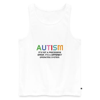 Autismus Es ist kein Verarbeitungsfehler - Männer Premium Bio Tank Top - Weiß - Vorne - AI Model Male 178 light (178cm)