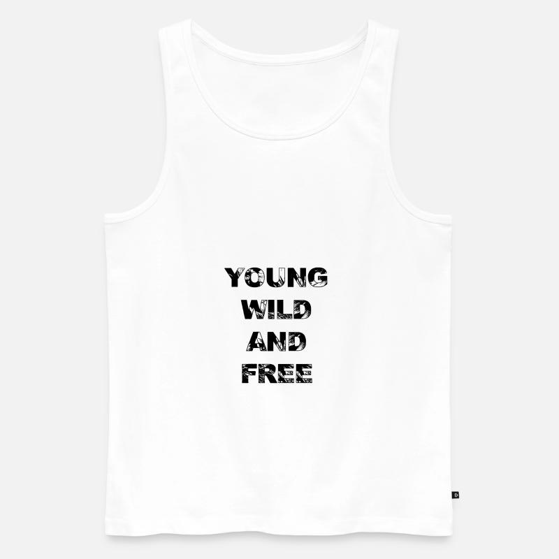 Young wild and free - Männer Premium Bio Tank Top - Weiß