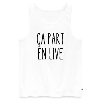 ça part en live - Débardeur bio Premium Homme - blanc - Devant - Michal (187cm)