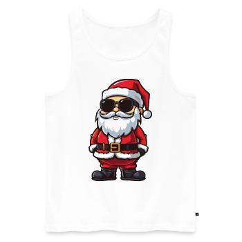Weihnachtsmann Santa Comic - Männer Premium Bio Tank Top - Weiß - Vorne - Michal (187cm)