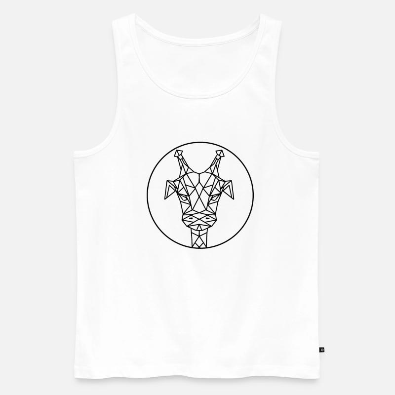 Geo-Giraffe - Männer Premium Bio Tank Top - Weiß