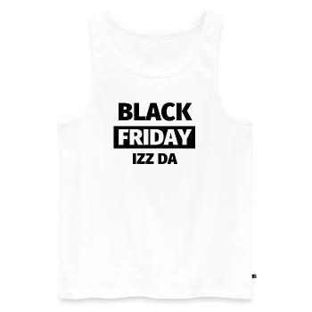 Black Friday Izz Da - Design - Débardeur bio Premium Homme - blanc - Devant - AI Model Male 178 light (178cm)