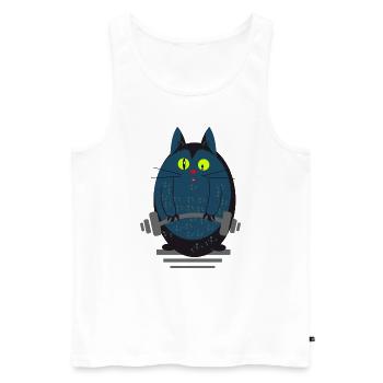 Katzenstark - Débardeur bio Premium Homme - blanc - Devant - Michal (187cm)