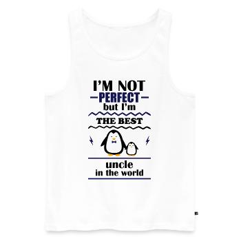 I'm not perfect, but I'm the best uncle - Men's Premium Organic Tank Top - white - Front - Michal (187cm)