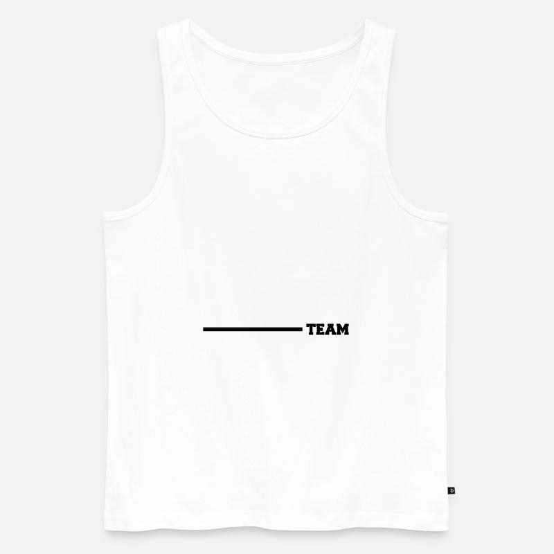 team linie - Männer Premium Bio Tank Top - Weiß