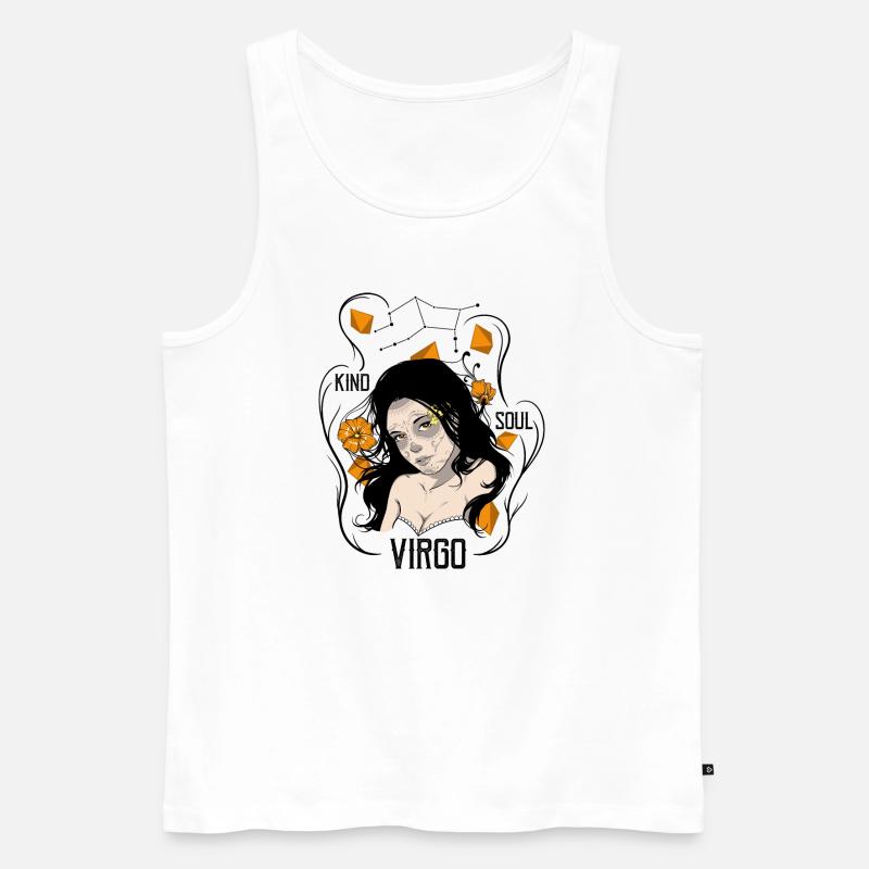 Jungfrau - Sternzeichen - Göttin - Männer Premium Bio Tank Top - Weiß