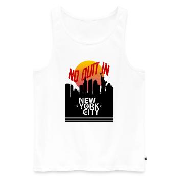New York City Grafik - Männer Premium Bio Tank Top - Weiß - Vorne - Michal (187cm)