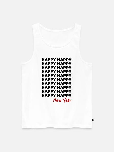 Happy New Year - Männer Premium Bio Tank Top - Weiß