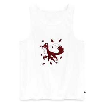 Fuchs - Tier Zoo Tierfreund Naturschutz - Männer Premium Bio Tank Top - Weiß - Vorne - AI Model Male 178 light (178cm)