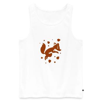 Renard - Animal, Zoo, Amoureux des animaux, Conservation de la nature - Débardeur bio Premium Homme - blanc - Devant - Michal (187cm)