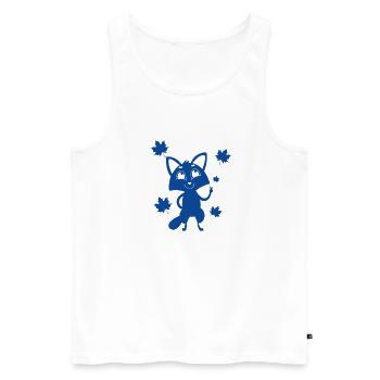Fuchs - Tier Zoo Tierfreund Naturschutz - Männer Premium Bio Tank Top - Weiß - Vorne - Michal (187cm)
