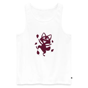 Fuchs - Tier Zoo Tierfreund Naturschutz - Männer Premium Bio Tank Top - Weiß - Vorne - AI Model Male 178 light (178cm)