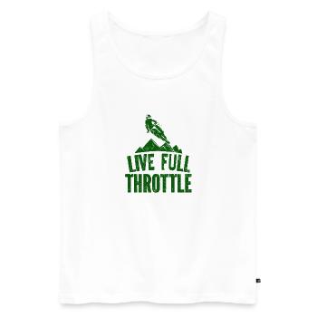 Motorcycle Motocross Bike Racing Motorsport - Men's Premium Organic Tank Top - white - Front - Michal (187cm)