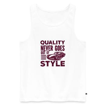 Oldtimer Auto-Veteran Autoklassiker Freiheit USA - Männer Premium Bio Tank Top - Weiß - Vorne - AI Model Male 178 light (178cm)