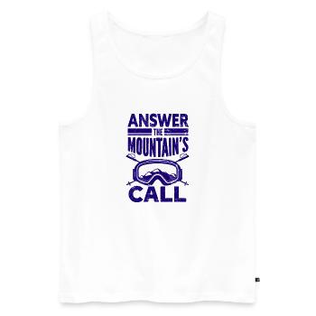 Skiing Snowboard Mountains Holiday Snow Freestyle - Men's Premium Organic Tank Top - white - Front - AI Model Male 178 light (178cm)