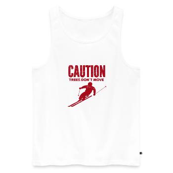 Skiing Snowboard Mountains Holiday Snow Freestyle - Men's Premium Organic Tank Top - white - Front - AI Model Male 178 light (178cm)