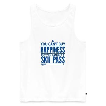 Skiing Snowboard Mountains Holiday Snow Freestyle - Men's Premium Organic Tank Top - white - Front - AI Model Male 178 light (178cm)