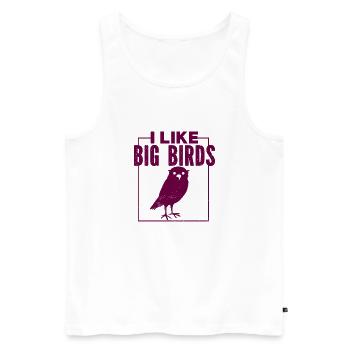Vogel - Fliegen - Naturschutz Tierfreund - Zoo - Männer Premium Bio Tank Top - Weiß - Vorne - AI Model Male 178 light (178cm)