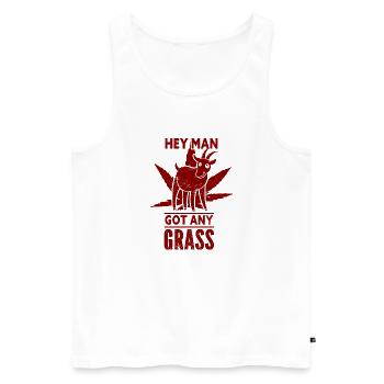 Ziege - Bock - Geiß - Bauernhof - Zoo - Urlaub - Männer Premium Bio Tank Top - Weiß - Vorne - AI Model Male 178 light (178cm)