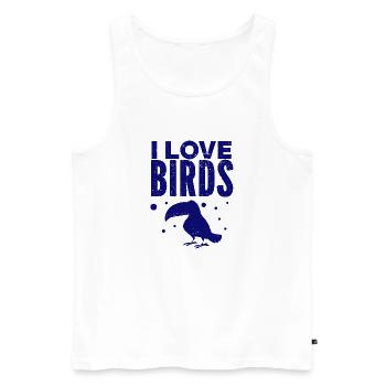 Vogel - Fliegen - Naturschutz Tierfreund - Zoo - Männer Premium Bio Tank Top - Weiß - Vorne - AI Model Male 178 light (178cm)