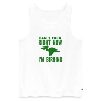 Vogel - Fliegen - Naturschutz Tierfreund - Zoo - Männer Premium Bio Tank Top - Weiß - Vorne - Michal (187cm)