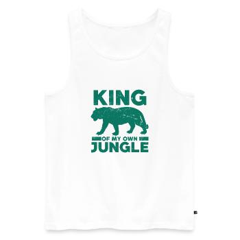 Tigre - Afrique - Nature sauvage - Conservation de la nature - Débardeur bio Premium Homme - blanc - Devant - Michal (187cm)